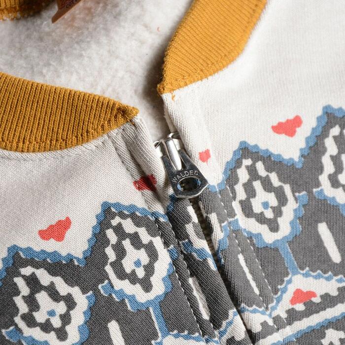 DELUXEWARE デラックスウエア スウェット S105-24A SNOW HALF ZIP 雪柄スウェット