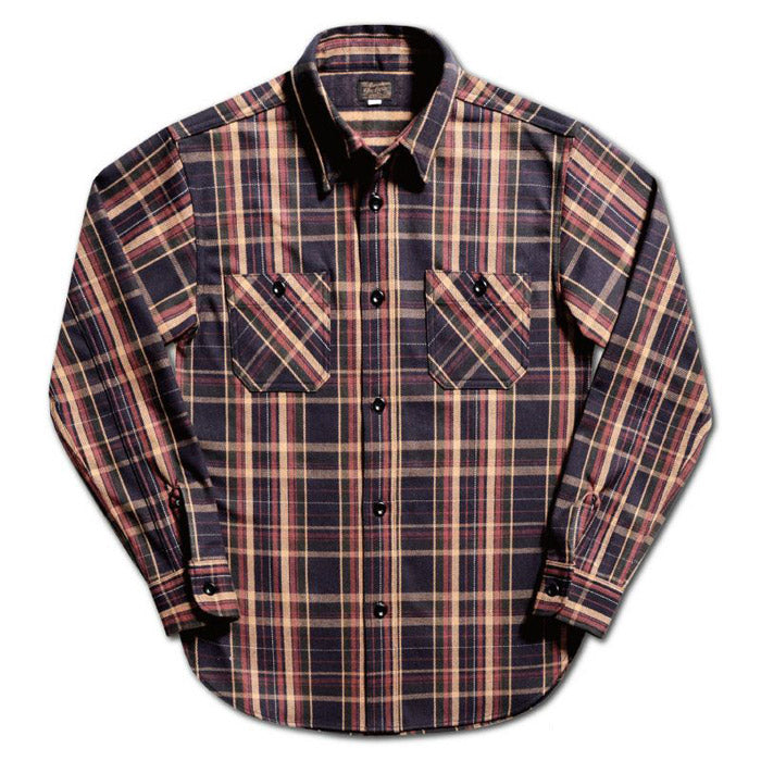 DELUXEWARE デラックスウエア シャツ HV-55 JAPAN ANTIQUE COLOR 11ozヘビーネルシャツ