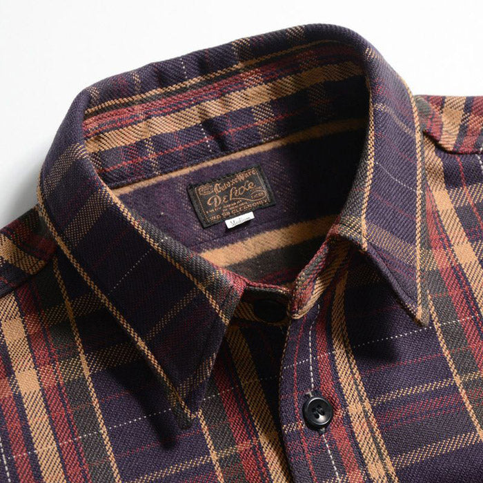 DELUXEWARE デラックスウエア シャツ HV-55 JAPAN ANTIQUE COLOR 11ozヘビーネルシャツ