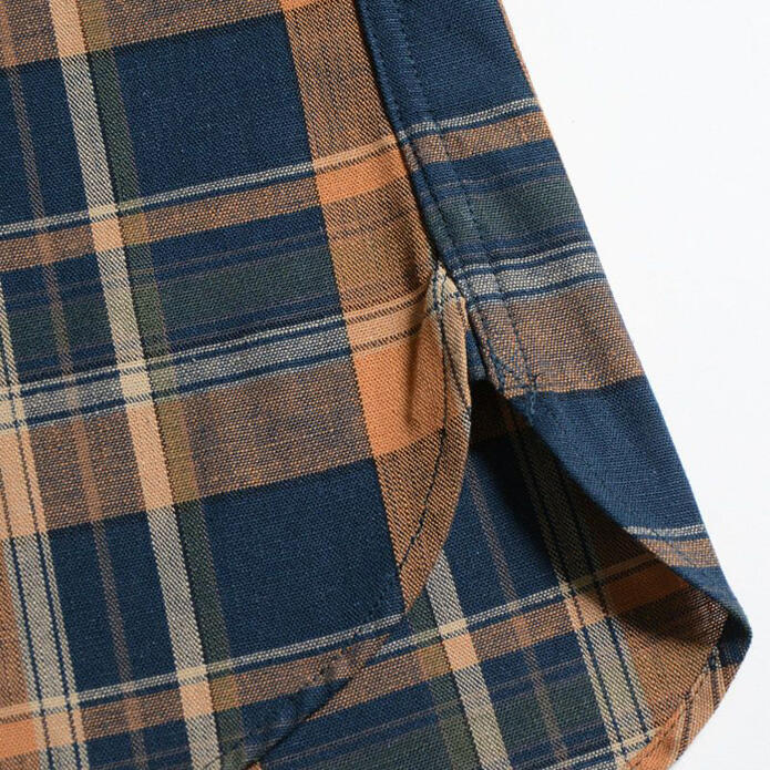 DELUXEWARE デラックスウエア ネルシャツ MV-15 ORANGE NAVY CHECK