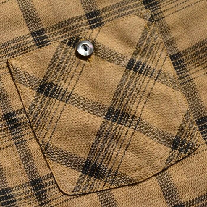 デラックスウエア DELUXEWARE シャツ LV-32 MUSTERD PLAID メンズ 長袖 スルーサージ