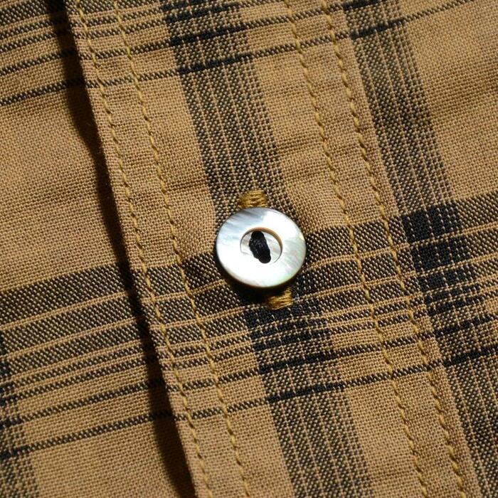 デラックスウエア DELUXEWARE シャツ LV-32 MUSTERD PLAID メンズ 長袖 スルーサージ