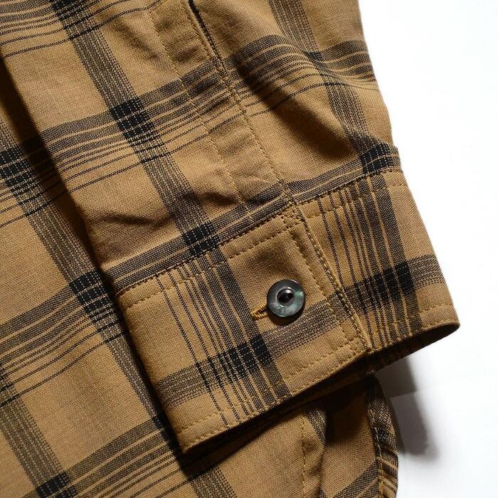 デラックスウエア DELUXEWARE シャツ LV-32 MUSTERD PLAID メンズ 長袖 スルーサージ