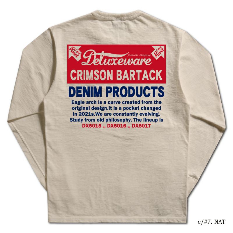 DELUXEWARE デラックスウエア ロンT Tシャツ BRGX-264 CRIMSON BARTACK 長袖