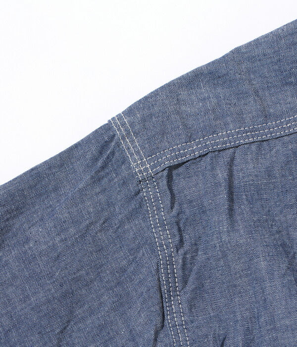 シュガーケーン SUGAR CANE シャンブレーシャツ SC37941 BLUE CHAMBRAY WORK SHIRT (SHORT SLEEVE) 半袖 メンズ アメカジ