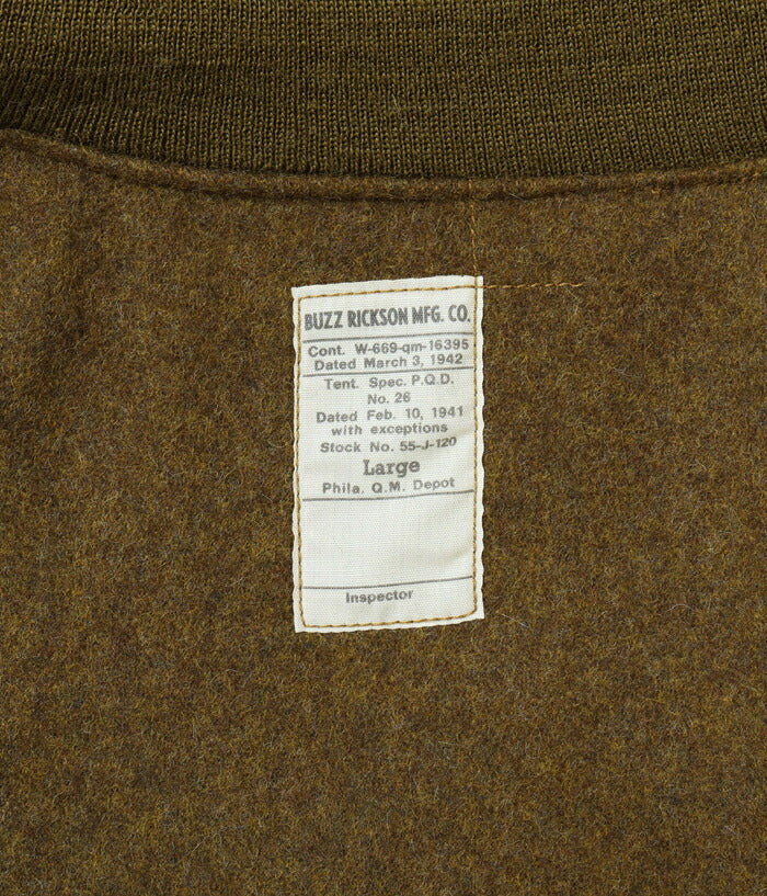 バズリクソンズ BUZZ RICKSON'S ジャケット BR15755 Type TANKERS SLASH POCKET “BUZZ RICKSON MFG. CO.”