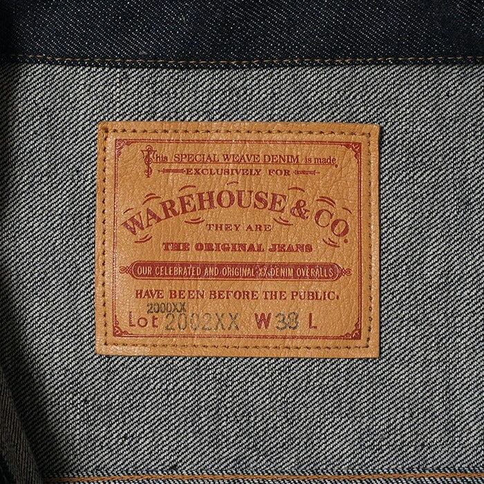 WAREHOUSE ウエアハウス デニムジャケット Lot 2002XX(2000XX)【1953 MODEL】 DEAD STOCK BLUE デッドストックブルー