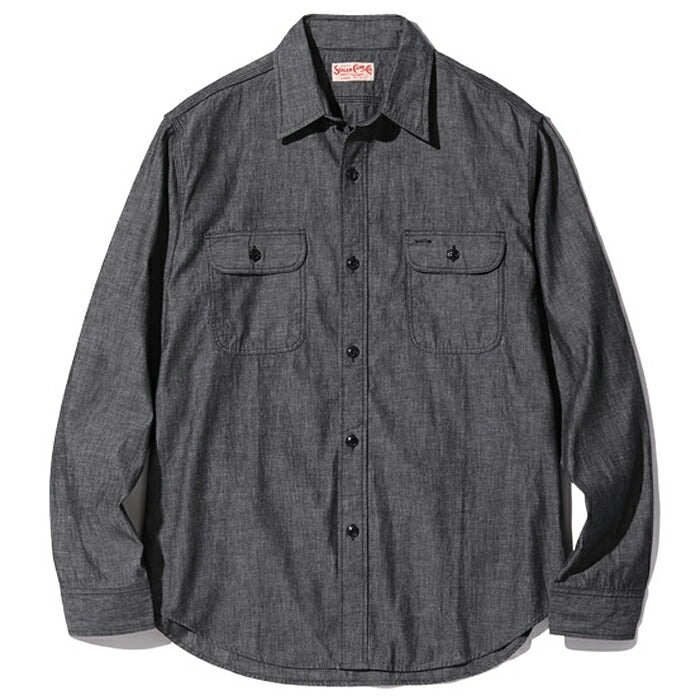 シュガーケーン SUGAR CANE シャツ SC29159 BLACK CHAMBRAY WORK SHIRT (LONG SLEEVE)