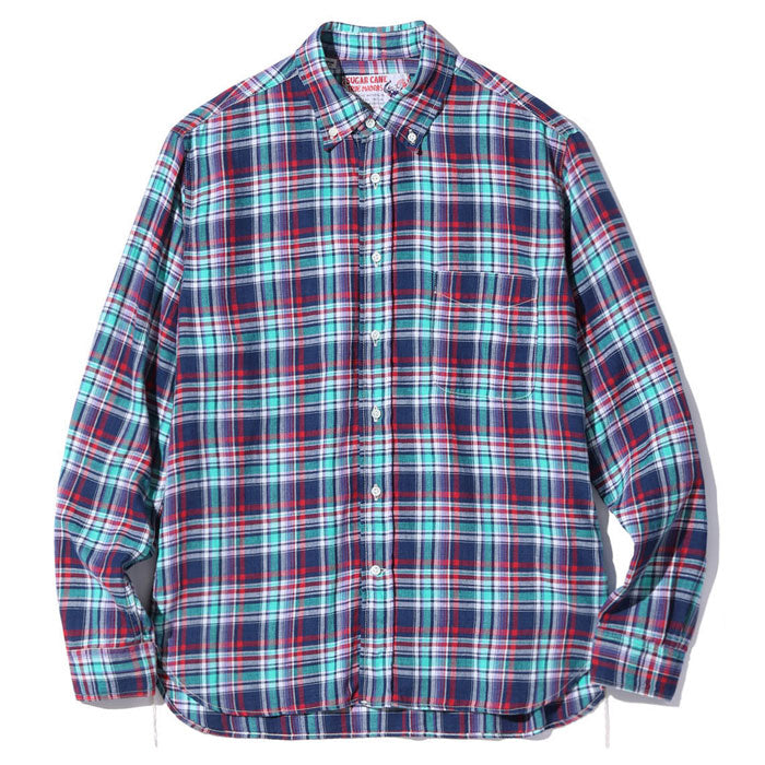 SC29256 India Madras Check Button Down Shirt