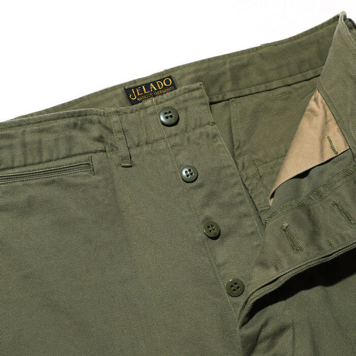 JELADO ジェラード 41カーキ 41 Khaki Last Resort Chino Cloth Stencil AG94341B
