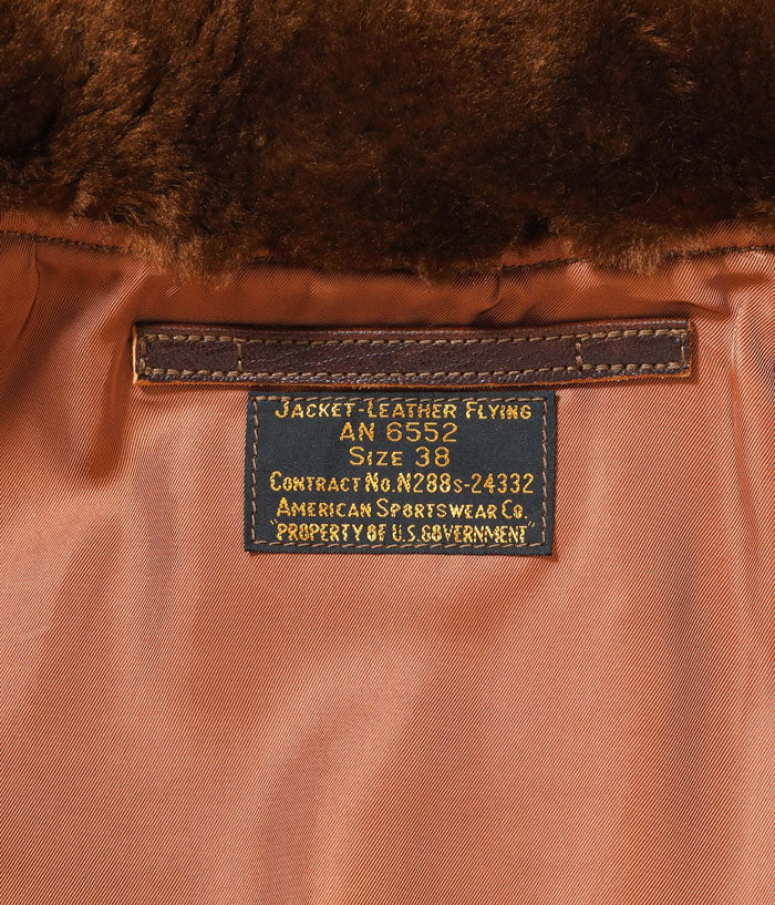 バズリクソンズ BUZZ RICKSON'S フライトジャケット BR80661 Type AN6552 AMERICAN SPORTSWEAR CO.