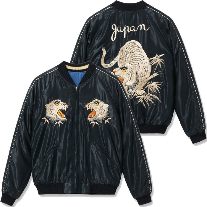 テーラー東洋 スカジャン TT15790-119 Mid 1950s Style Acetate Souvenir Jacket “WHITE TIGER” × “GOLD DRAGON”