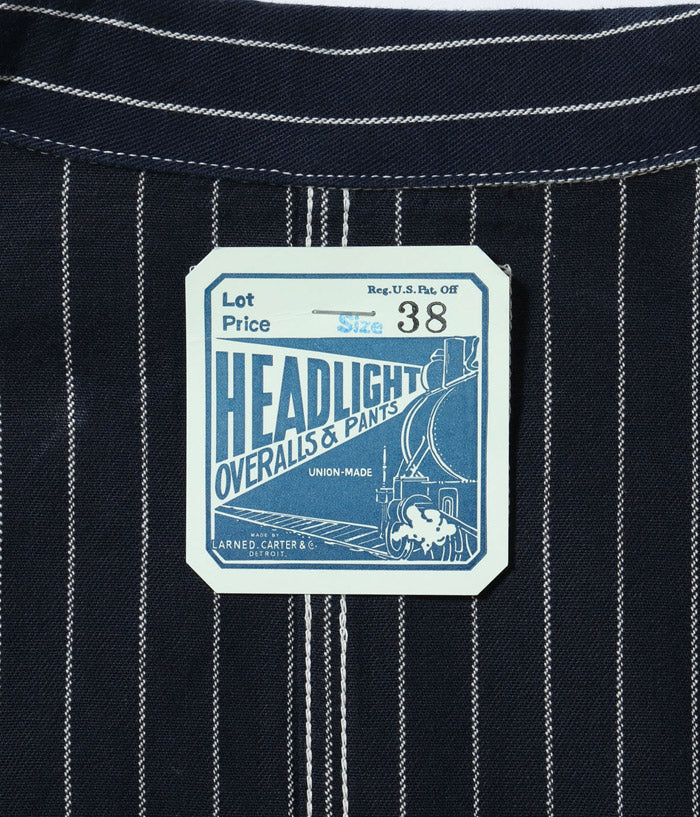 SUGAR CANE シュガーケーン HEADLIGHT ヘッドライト カバーオール ジャケット 8oz. SPECIAL WOVEN STRIPE DENIM WORK COAT HD15647