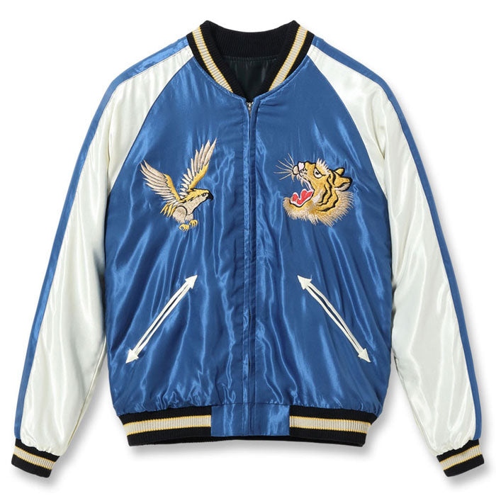 テーラー東洋 スカジャン TT15790-119 Mid 1950s Style Acetate Souvenir Jacket “WHITE TIGER” × “GOLD DRAGON”