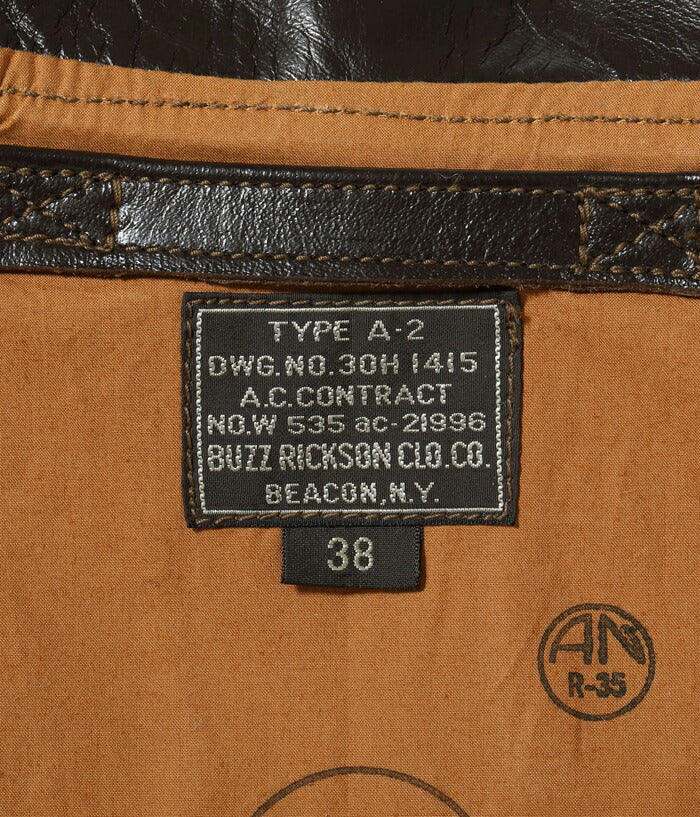 バズリクソンズ BUZZ RICKSON'S ジャケット BR80644 Type A-2 “CONTRACT No.W535 ac-21996 BUZZ RICKSON CLO.CO.”
