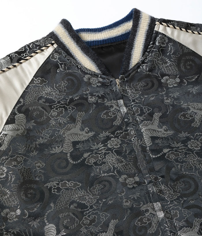テーラー東洋 スカジャン TT15717-119 Early 1950s Style Rayon Brocade × Acetate Souvenir Jacket TOYO ENTERPRISE 60th Anniversary Special Edition TIGER & DRAGON (BROCADE) × EAGLE