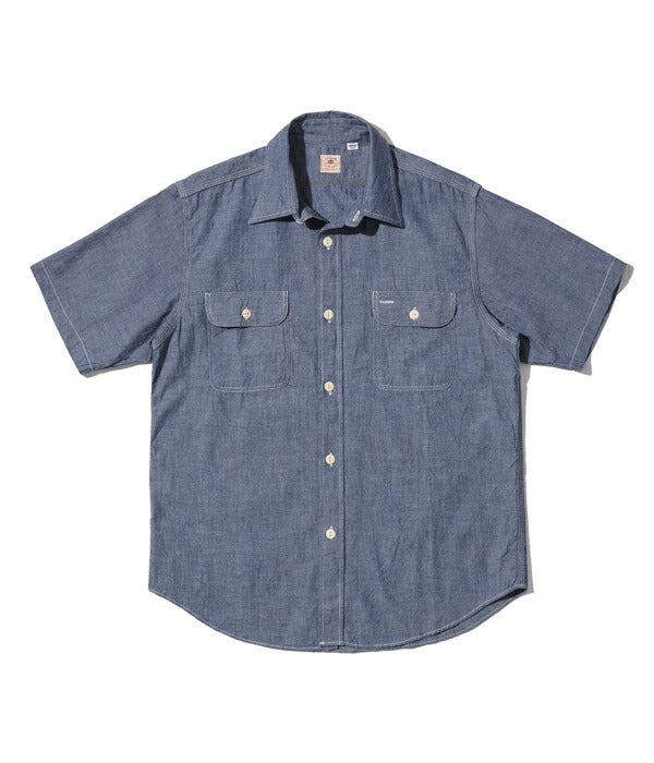 シュガーケーン SUGAR CANE シャンブレーシャツ SC37941 BLUE CHAMBRAY WORK SHIRT (SHORT SLEEVE) 半袖 メンズ アメカジ