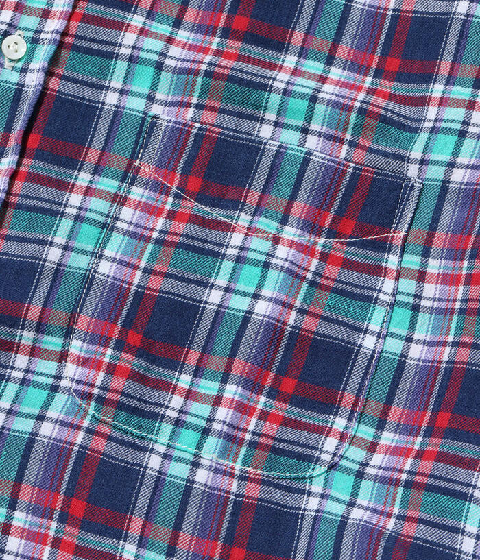 SC29256 India Madras Check Button Down Shirt