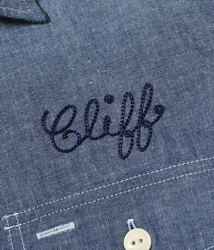 シュガーケーン SUGAR CANE シャツ SC39527 CHAMBRAY WORK SHIRT with CHAIN EMBROIDERED