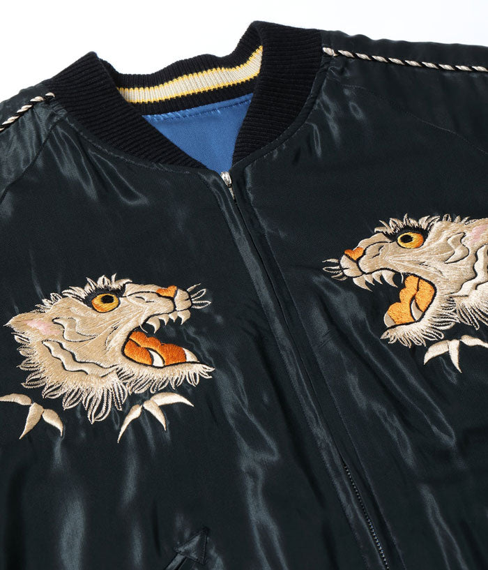 テーラー東洋 スカジャン TT15790-119 Mid 1950s Style Acetate Souvenir Jacket “WHITE TIGER” × “GOLD DRAGON”
