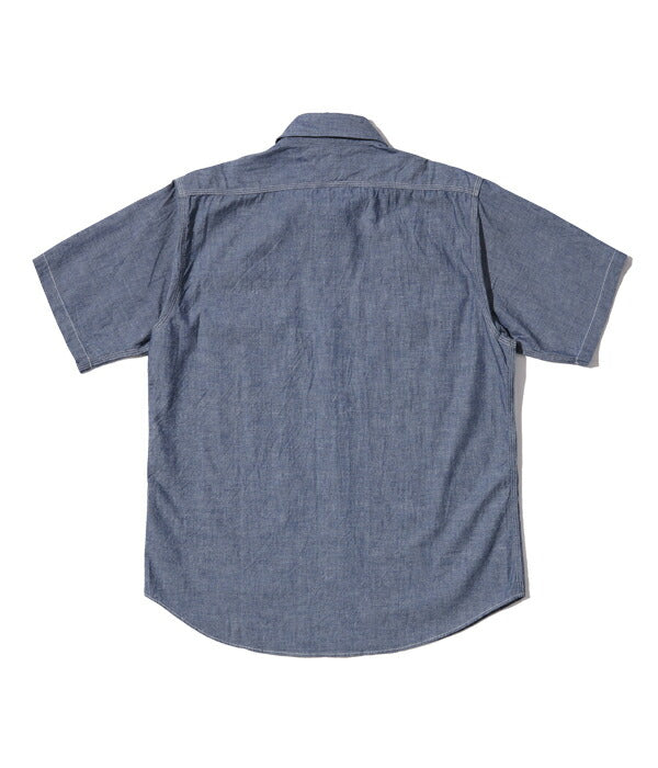 シュガーケーン SUGAR CANE シャンブレーシャツ SC37941 BLUE CHAMBRAY WORK SHIRT (SHORT SLEEVE) 半袖 メンズ アメカジ