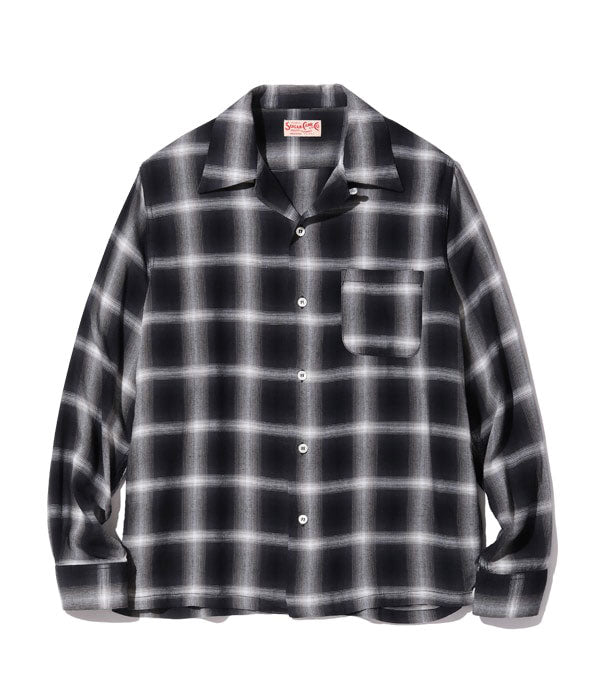 シュガーケーン SUGAR CANE シャツ SC29120 RAYON OMBRE CHECK OPEN SHIRT 長袖 メンズ アメカジ