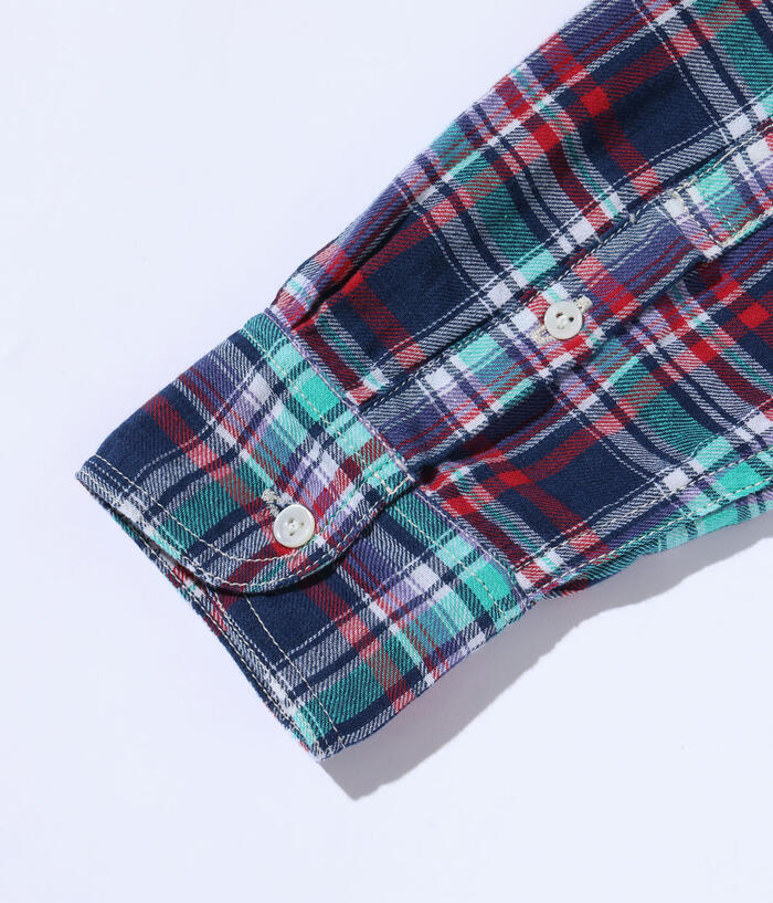 SC29256 India Madras Check Button Down Shirt