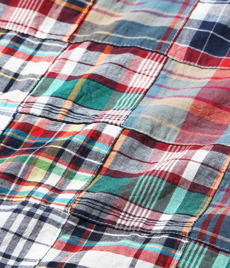 シュガーケーン SUGAR CANE シャツ SC39739 MADRAS CHECK PATCHWORK OPEN SHIRT