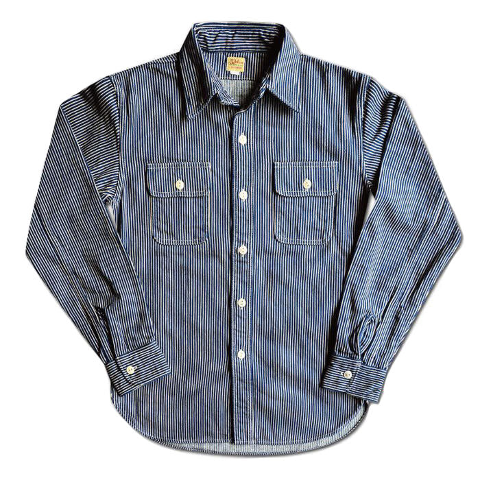DELUXEWARE デラックスウエア シャツ HV-01 HICKORY NEL SHIRT ヒッコリー ネルシャツ