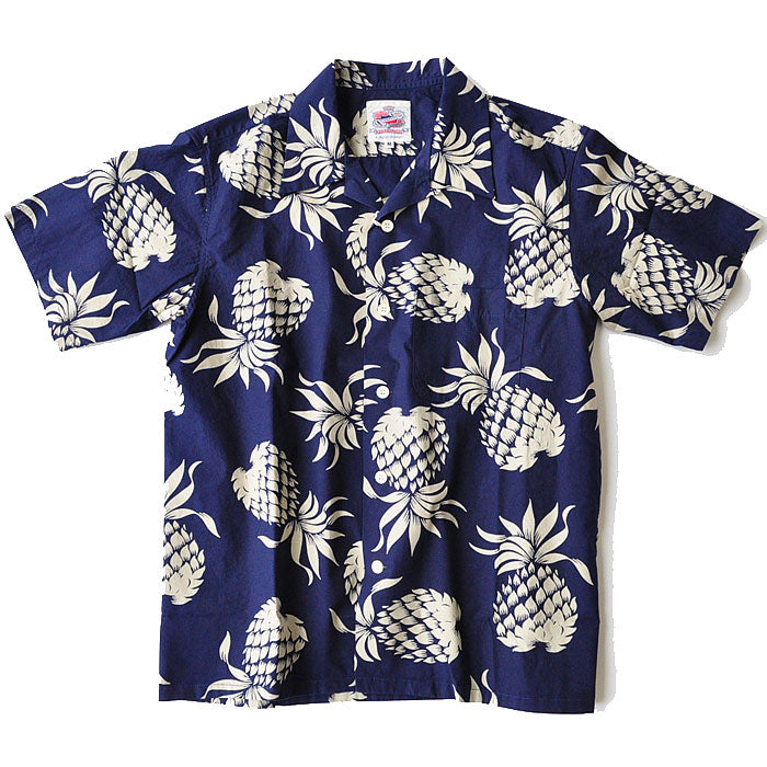 DUKE KAHANAMOKU デュークカハナモク アロハシャツ DUKE'S PINEAPPLE COTTON OPEN SHIRT パイナップル柄 DK37811