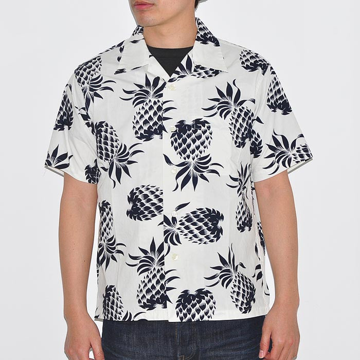 DUKE KAHANAMOKU デュークカハナモク アロハシャツ DUKE'S PINEAPPLE COTTON OPEN SHIRT パイナップル柄 DK37811