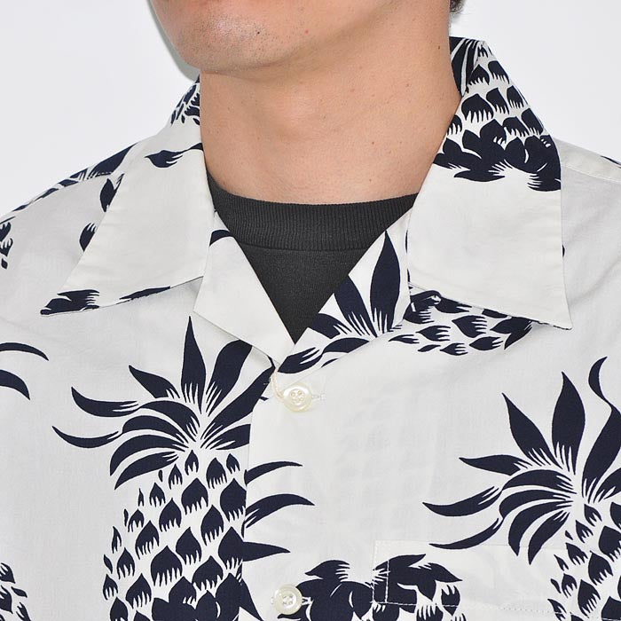 DUKE KAHANAMOKU デュークカハナモク アロハシャツ DUKE'S PINEAPPLE COTTON OPEN SHIRT パイナップル柄 DK37811