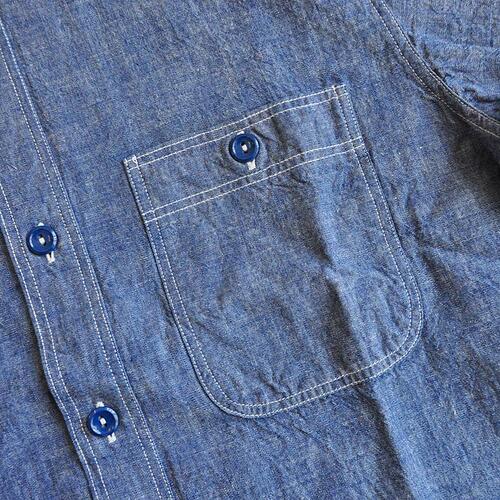 BUZZ RICKSON'S バズリクソンズ Blue Chambray S/S Work Shirt BR35856
