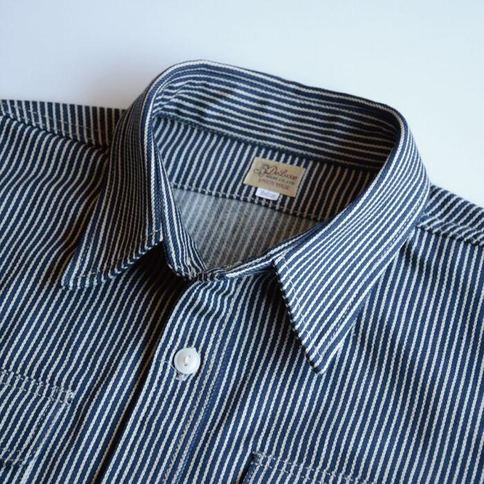 DELUXEWARE デラックスウエア シャツ HV-01 HICKORY NEL SHIRT ヒッコリー ネルシャツ