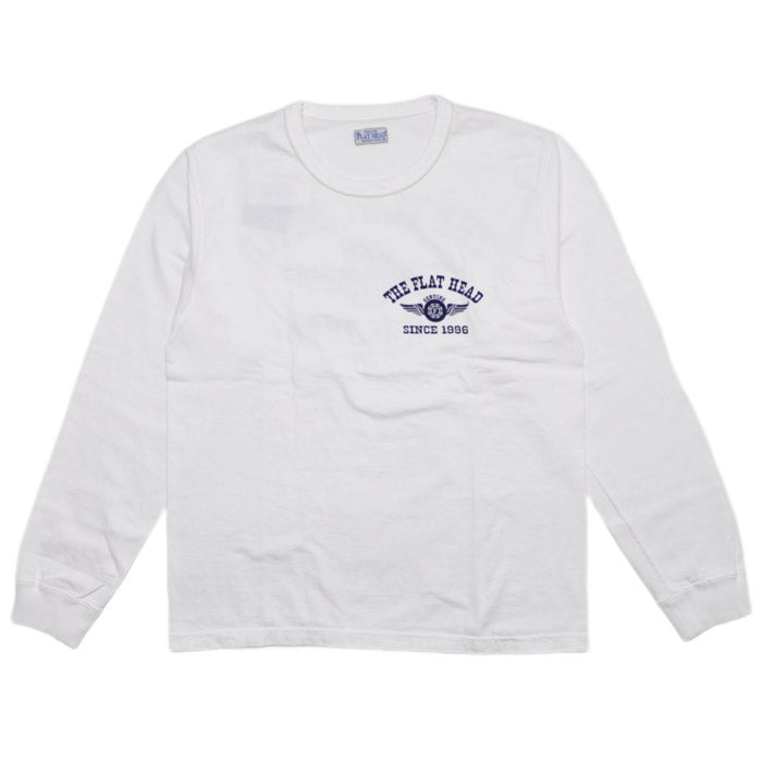 THE FLAT HEAD フラットヘッド FN-THCL-202 LONG SLEEVE T-SHIRT - FLYING WHEEL