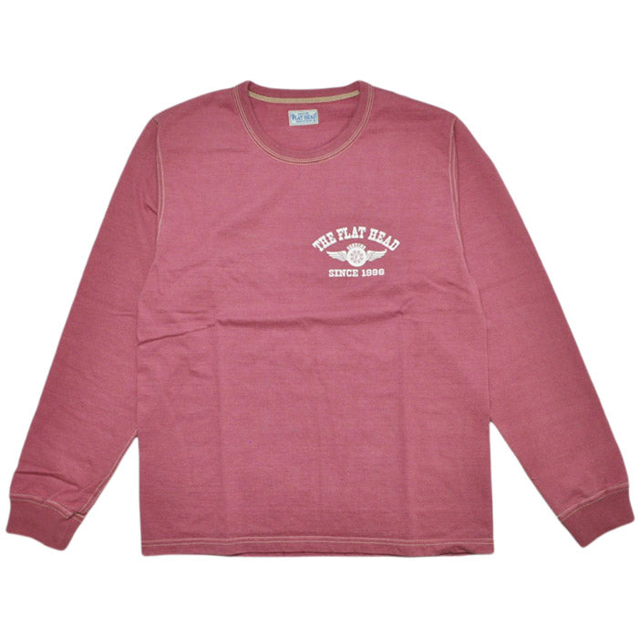 THE FLAT HEAD フラットヘッド FN-THCL-202 LONG SLEEVE T-SHIRT - FLYING WHEEL