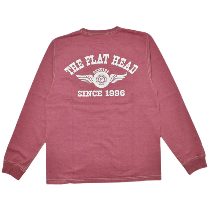 THE FLAT HEAD フラットヘッド FN-THCL-202 LONG SLEEVE T-SHIRT - FLYING WHEEL