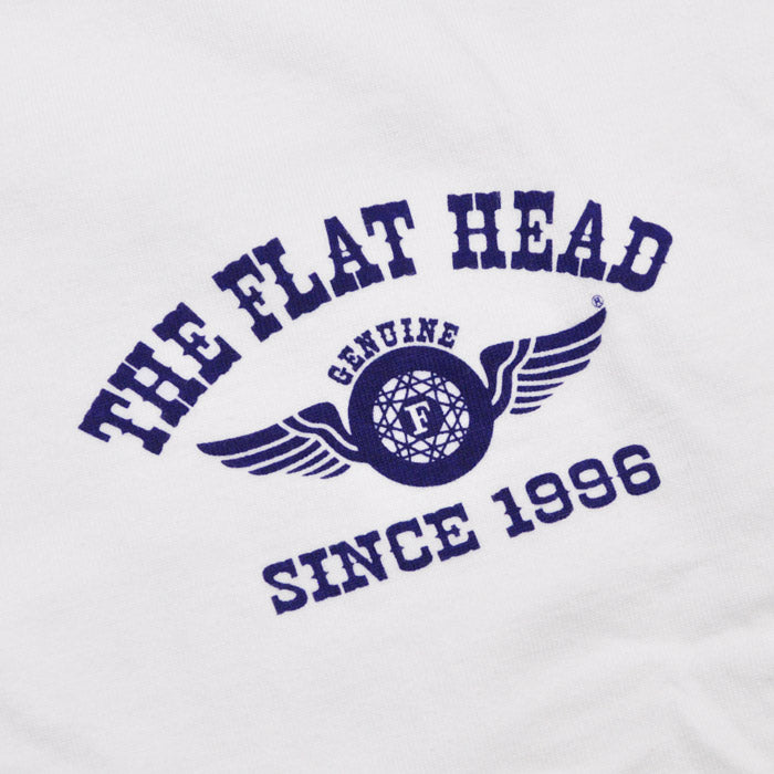 THE FLAT HEAD フラットヘッド FN-THCL-202 LONG SLEEVE T-SHIRT - FLYING WHEEL