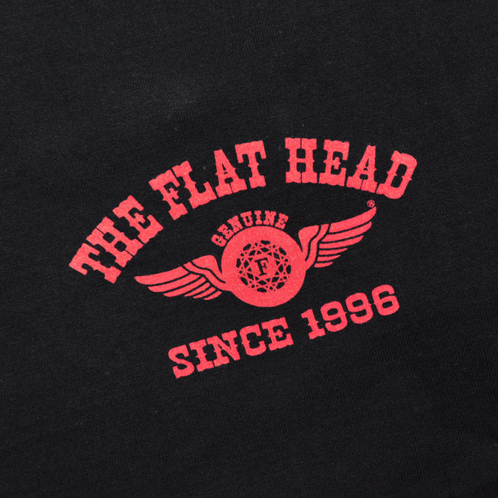 THE FLAT HEAD フラットヘッド FN-THCL-202 LONG SLEEVE T-SHIRT - FLYING WHEEL
