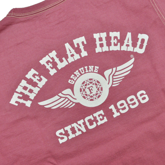 THE FLAT HEAD フラットヘッド FN-THCL-202 LONG SLEEVE T-SHIRT - FLYING WHEEL