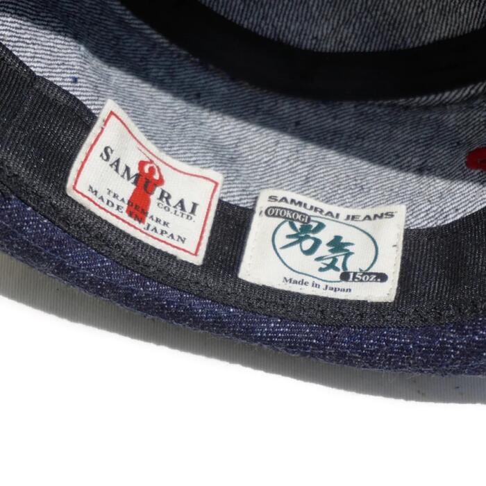 サムライジーンズ SAMURAI JEANS ハット SJ401HT23-15oz デニムポークパイハット 帽子 アメカジ