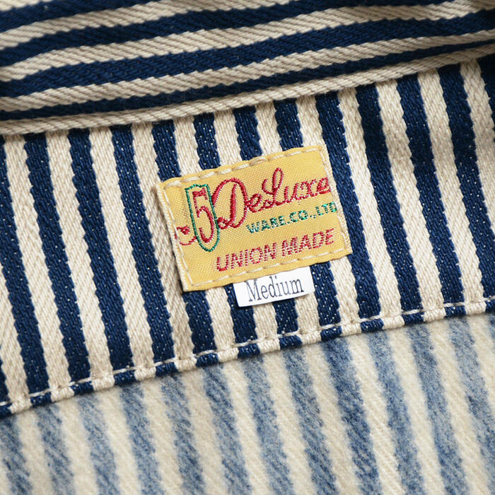 DELUXEWARE デラックスウエア シャツ HV-01 HICKORY NEL SHIRT ヒッコリー ネルシャツ