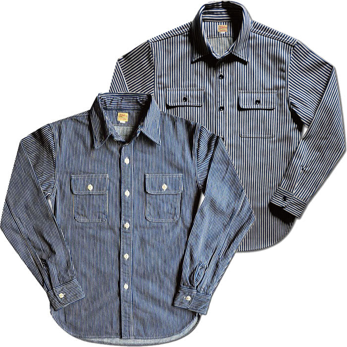 DELUXEWARE デラックスウエア シャツ HV-01 HICKORY NEL SHIRT ヒッコリー ネルシャツ