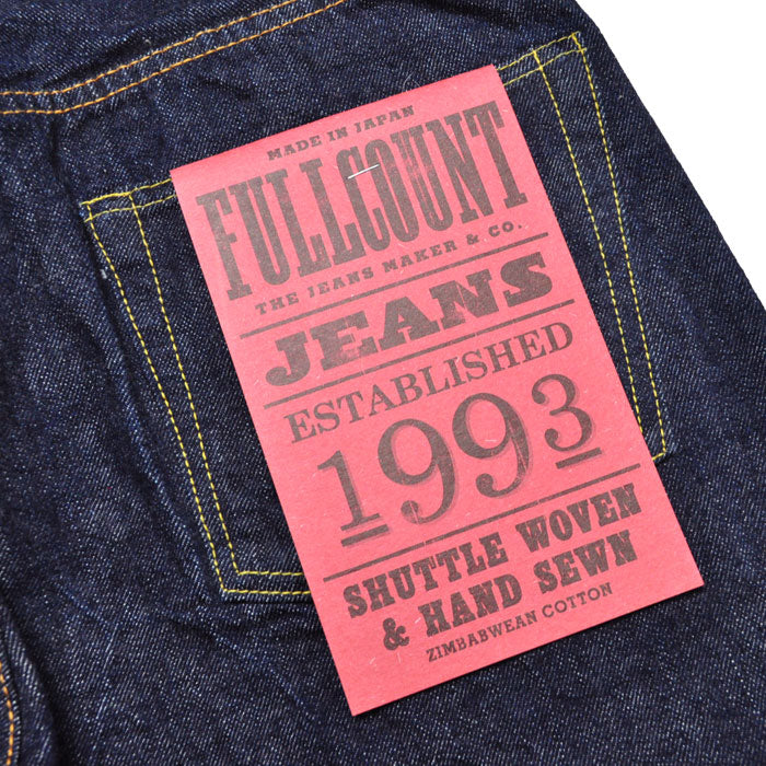 FULLCOUNT フルカウント ジーンズ デニム 1101W Straight Denim (One Wash) 13.7oz メンズ アメカジ