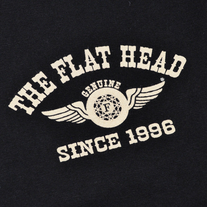 THE FLAT HEAD フラットヘッド FN-THCL-202 LONG SLEEVE T-SHIRT - FLYING WHEEL