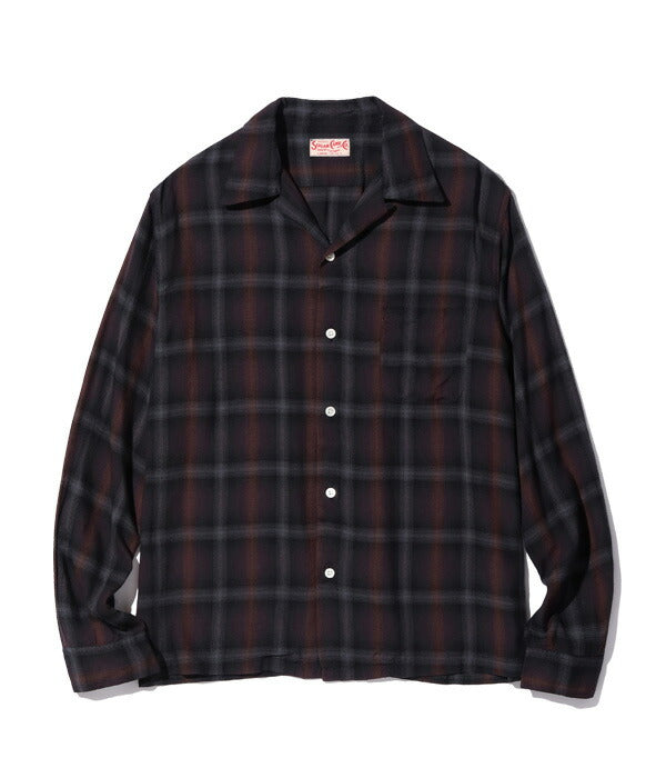 シュガーケーン SUGAR CANE シャツ SC29120 RAYON OMBRE CHECK OPEN SHIRT 長袖 メンズ アメカジ