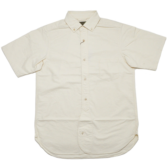 NIGEL CABOURN ナイジェルケーボン シャツ ブリティッシュオフィサーズシャツ BRITISH OFFICER'S SHIRT SHORT SLEEVE-VINTAGE OXFORD