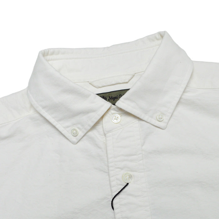 NIGEL CABOURN ナイジェルケーボン シャツ ブリティッシュオフィサーズシャツ BRITISH OFFICER'S SHIRT SHORT SLEEVE-VINTAGE OXFORD