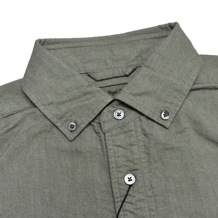 NIGEL CABOURN ナイジェルケーボン シャツ ブリティッシュオフィサーズシャツ BRITISH OFFICER'S SHIRT SHORT SLEEVE-VINTAGE OXFORD