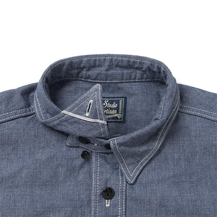 ダルチザン STUDIO D'ARTISAN シャツ シャンブレー半袖ワークシャツ 5333A-S